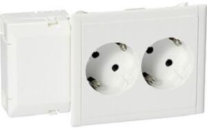Schneider Electric Doppelsteckdose ohne Schriftfeld 5951512 – Bild 1