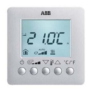 Busch-Jaeger Raumtemperaturregler Fan Coil mit Display alusilber 6138/11-83-500 – Bild 1