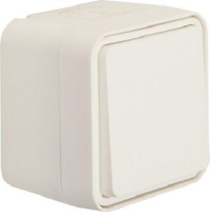 Berker Taster Schließer mit Wippe AP polarweiß matt 50453522 – Bild 1