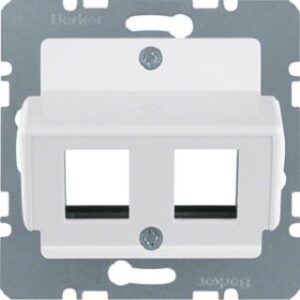 Berker Zentralplatte polarweiß für AMP Modular-Jack 146309 – Bild 1