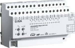 Gira Jalousieaktor 8-fach KNX/EIB 12-48VDC/230VAC Handbetät. 216100 – Bild 1