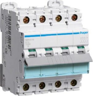 Hager Leitungsschutzschalter B16A 10kA 3-polig+N 230/400V B-Charakt. NBN616 – Bild 1