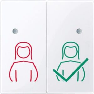 Merten Tastfläche 2-fach für Ruf-Abstelltaster aktivws glänz. MEG4842-0325 – Bild 1