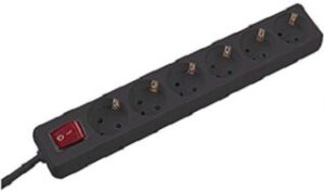 Bachmann Tischsteckdose 6-fach SELLY schwarz mit Schalter 381.144S – Bild 1