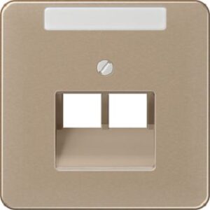 Jung Abdeckung fürIAE/UAE-ADo 2x8pol.mit Schriftfeld gold-bronze CD569-2NAUAGB – Bild 1