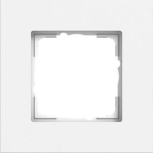 Gira Abdeckrahmen 1-fach Gira Esprit Aluminium Reinweiß matt lackiert 0211407 – Bild 1