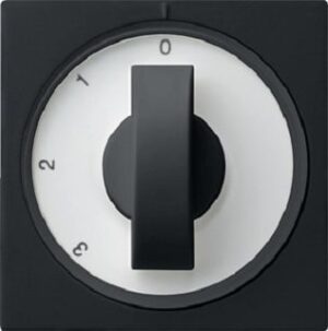 Gira Abdeckung Knebel 3-Stufen 0/1/2/3 System 55 Schwarz matt 0669005 – Bild 1