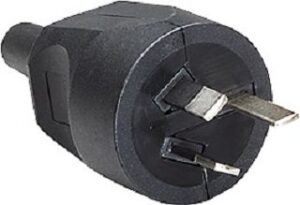 Bachmann Stecker Australien 10A/250V mit isolierten Stiften u.Tülle schwarz 910.182 – Bild 1