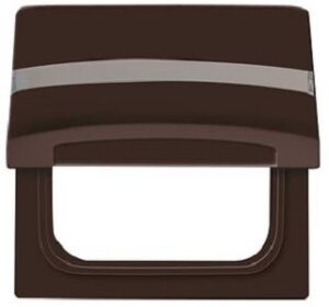 Busch-Jaeger Abdeckrahmen 1-fach AW44 Klappdeckel Beschriftungsfeld braun 2118GKN-31 – Bild 1