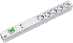 Bachmann Steckdosenleiste 5-fach Schuko mit Ü-schutz mit Schalter 333.403 – Bild 1