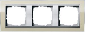 Gira Abdeckrahmen 3-fach Event klar sand für Einsatz alu 0213776 – Bild 1