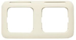 Busch-Jaeger Rahmen Beschr. 2-fach Duro 2000 SI waagrecht weiss 1732NS-212 – Bild 1