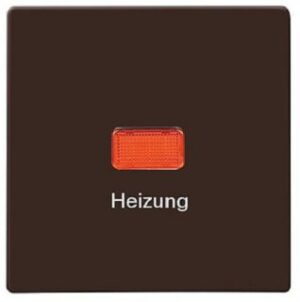 Busch-Jaeger Wippe Kontroll Heizung AW44 rote Kalotte Notschalter braun 2102H-31 – Bild 1