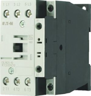 Eaton Leistungsschütz, 3-polig, 380 V 400 V 11 kW, 1 S, 230 V 50 Hz, 240 V 60 DILM25-10(230V50HZ,240V60HZ)-GVP – Bild 1