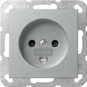 Gira Steckdose Dänisch SH System 55 Aluminium 442226 – Bild 1