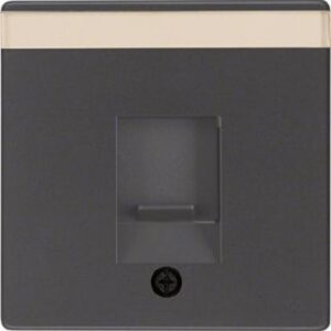 Berker Zentralstück anthrazit samt mit Staubschutzschieb 11706086 – Bild 1