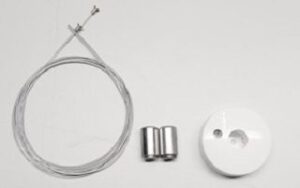 SG Leuchten DECKENBALDACHIN mit  2x2m Stahlseil 8249042724 – Bild 1