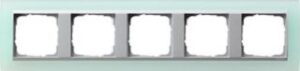 Gira Abdeckrahmen 5-fach EVENT opak mint Einsatz alu 021551 – Bild 1
