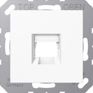 Jung Abdeckung für Modular-Jack-Steckbuc hsen, Serie A, alpinweiß A1569-15WEWW – Bild 1