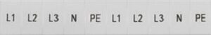 Siemens Schilder L1,L2,L3,PE,N Gr.ZB6 8WH8120-3AA15 – Bild 1