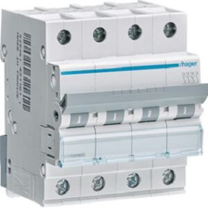 Hager Leitungsschutzschalter C50A 6kA 4-polig 230/400V C-Charakter. MCN450 – Bild 1