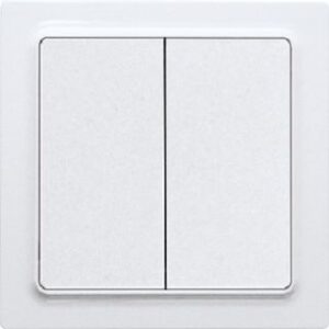 Eltako FoH-Funk-2-Kanal-Taster  reinweiß glänzend E-Design55 F2T55EH-WG – Bild 1