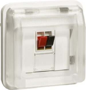 Berker Lautsprecher-Anschlussdose n-Einsatz polarweiß matt 11963522 – Bild 1