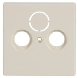 Busch-Jaeger Zentralscheibe Antenne Radio TV savanne/elfenbeinweiss 1743-82 – Bild 1