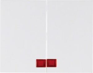 Berker Wippe polarweiß mit roter Linse 14377009 – Bild 1