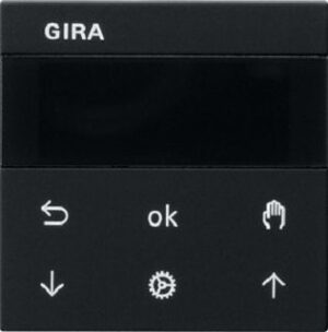 Gira S3000 Jalousie- und Schaltuhr Display System 55 Schwarz matt 5366005 – Bild 1