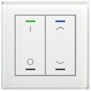 MDT Glastaster II 2-fach Auf/Ab RGBW mit Temperatursensor weiß BE-GTL2TW.D1 – Bild 1