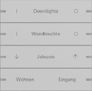 Gira Wippenset 4fach individuell für Tastsensor4 TS4 Grau matt lackiert 5034915 – Bild 1