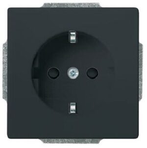 Busch-Jaeger SCHUKO Steckdosen-Einsatz future linear o. Spreize anthrazit 20EUCRB-81 – Bild 1