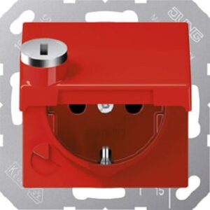 Jung SCHUKO Steckdose, 16 A 250 V ~, Ber ührungsschutz, Klappdeckel, mit Sicherhe AS1520BFKLSLRT – Bild 1