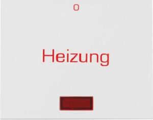 Berker Wippe mit Linse Heizung polarweiß glänzend 16216099 – Bild 1