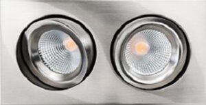 SG Leuchten JUNISTAR LUX SQUARE 2X gebürsteter Stahll 2 x7W LED 2700K 902593 – Bild 1