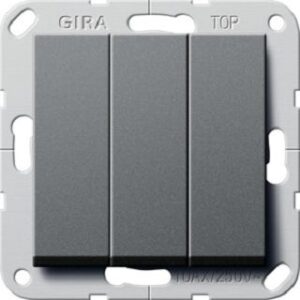 Gira Taster 3-fach Schliesser 1-polig Systm 55 Anthrazit 284428 – Bild 1