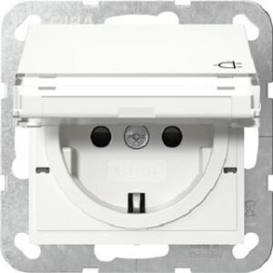 Gira SCHUKO-Steckdose KD BSF + SH System 55 Reinweiß 455703 – Bild 1