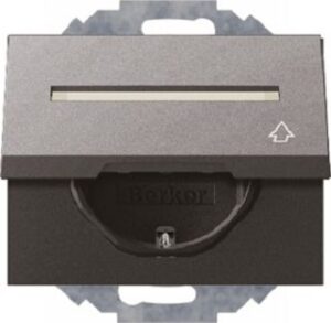 Berker SCHUKO-Steckdose mit Klappdeckel 47487106 – Bild 1
