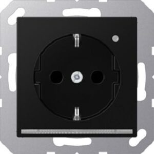 Jung SCHUKO® Steckdose mit LED-Orientier ungslicht, 16 A 250 V ~, Berührungsschut A1520-OSWMLNW – Bild 1