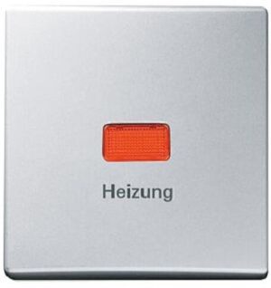 Busch-Jaeger Wippe Kontroll Heizung AW44 rote Kalo. Notschalter alusilber 2102H-33 – Bild 1