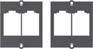 Bachmann Zentr.platte 2-f. BTR E-DAT UAE CAT.6 für Steckdoseneinheit schwarz 917.038 – Bild 1