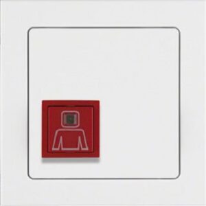 Berker Ruftaster polarweiß samt mit Rahmen 52066099 – Bild 1