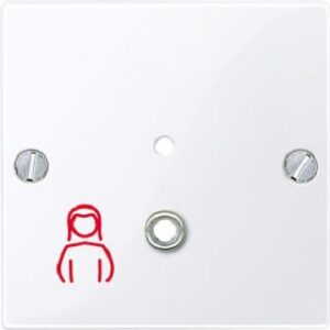 Merten Zentralplatte Zugtaster aktivweiss glänzend System M MEG4843-0325 – Bild 1