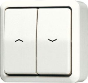 Jung Jalousie-Wippschalter AP600 Schalter 1pol. weiss 609VA – Bild 1
