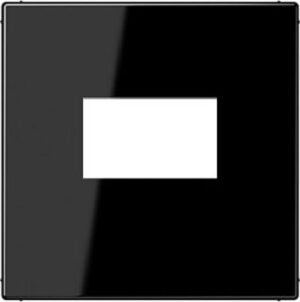 Jung Abdeckung für USB-Ladegerät (gerastet), Serie LS, schwarz LS1969USBSW – Bild 1