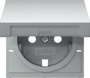 Gira Abdeckung SCHUKO-Steckdose KD System 55 Aluminium 492226 – Bild 1