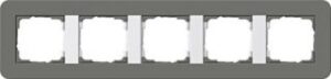 Gira Abdeckrahmen 5-fach E3 Dklgrau/Reinweiss glänzend 0215413 – Bild 1