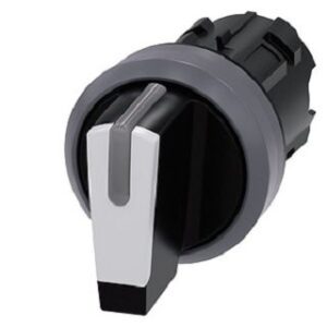 Siemens Knebelschalter tast./verr. 2x45° I>O-II Kne. sw/ws 3SU10322BP600AA0 – Bild 1