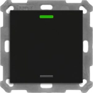 MDT KNX Taster Light 55 1-fach, RGBW, Temperatursensor, Schwarz matt, Ne BE-TAL55T106.01 – Bild 1